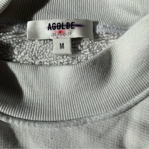 AGOLDE The Round Shoulder Half Sleeve Box Sweatshirt Womens Size Medium Heather - Picture 10 of 13